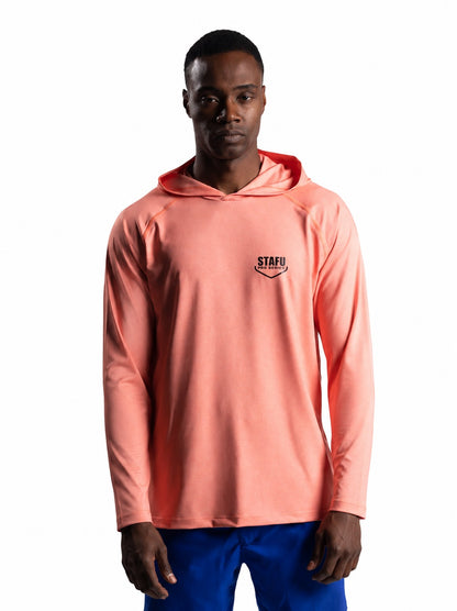 Apex Kapüşonlu UV Korumalı Performans T-Shirt - Somon