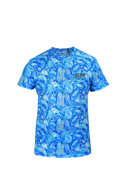 Zero Kısa Kollu UV Korumalı Performans T-shirt - The Kiss Blue