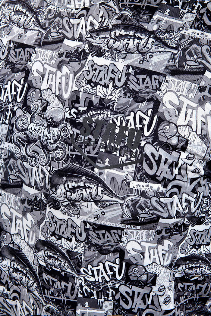 Zero KIsa Kollu UV Korumalı Performans T-shirt - Grafiti Black