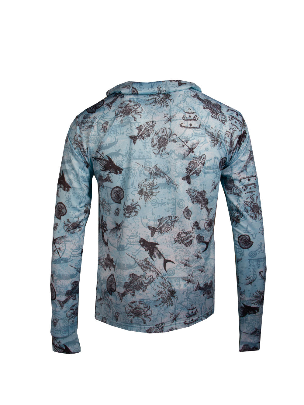 Zero Kapüşonlu Uzun Kollu UV Korumalı Performans T-shirt - Paleo Blue - Stafu Pro Series