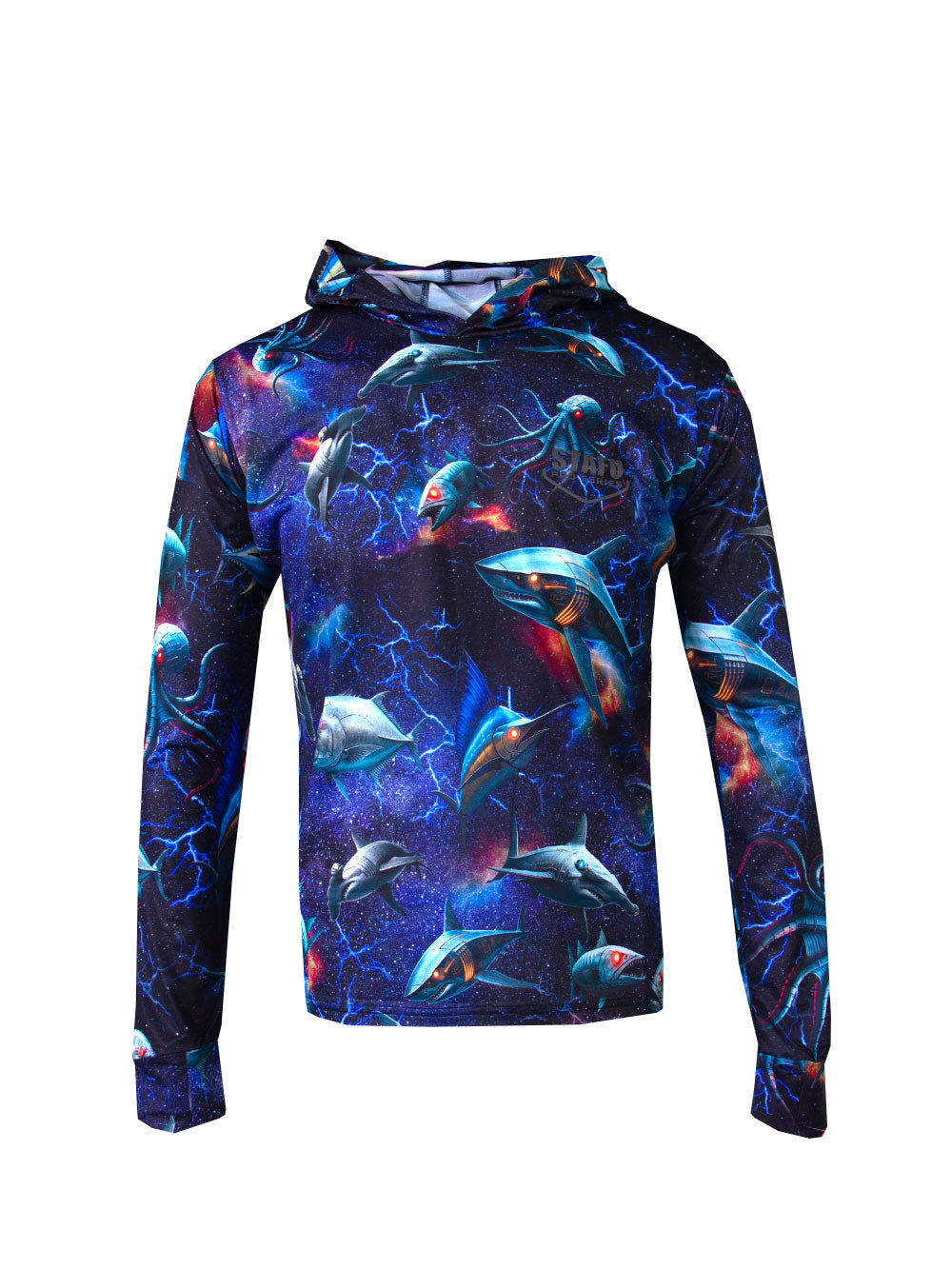 Zero Hooded Long Sleeve UV Protection Performance T-shirt - Dusk