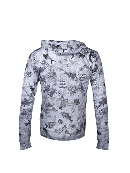 Zero Hooded Long Sleeve UV Protection Performance T-shirt - Dusk