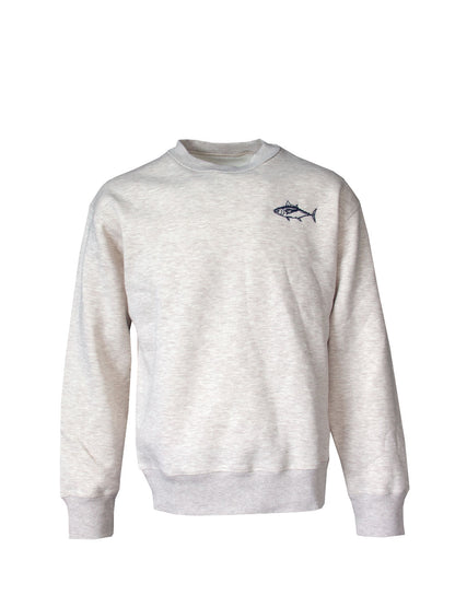 FreeCast Yuvarlak Yaka Sweatshirt – Turuncu- Bej Melanj