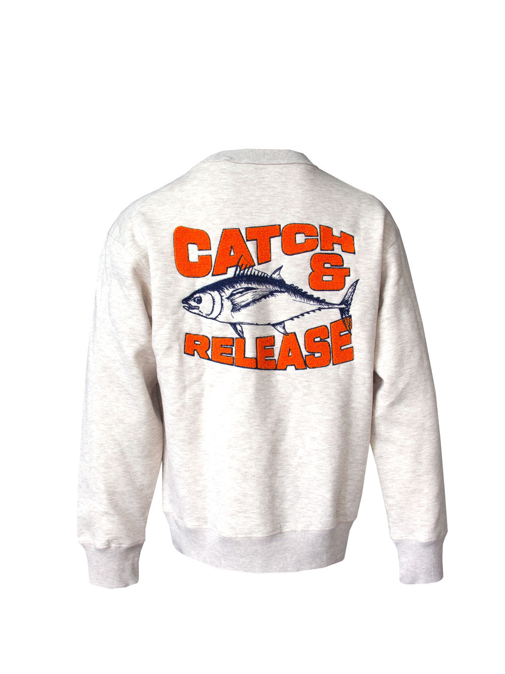 FreeCast Yuvarlak Yaka Sweatshirt – Turuncu- Bej Melanj