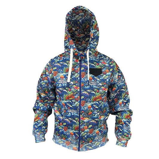 Jedi Zippered Hooded Sweatshirt - Stamp