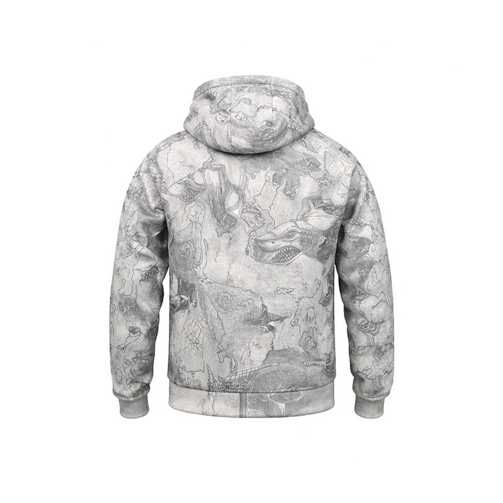 Jedi  Jr Fermuarlı Kapüşonlu Sweatshirt - Droid Grey