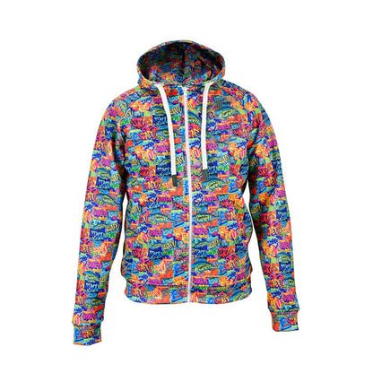 Jedi  Jr Fermuarlı Kapüşonlu Sweatshirt - Grafiti