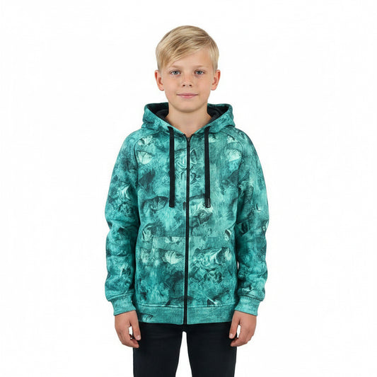 Jedi  Jr Fermuarlı Kapüşonlu Sweatshirt - Rooster Blue