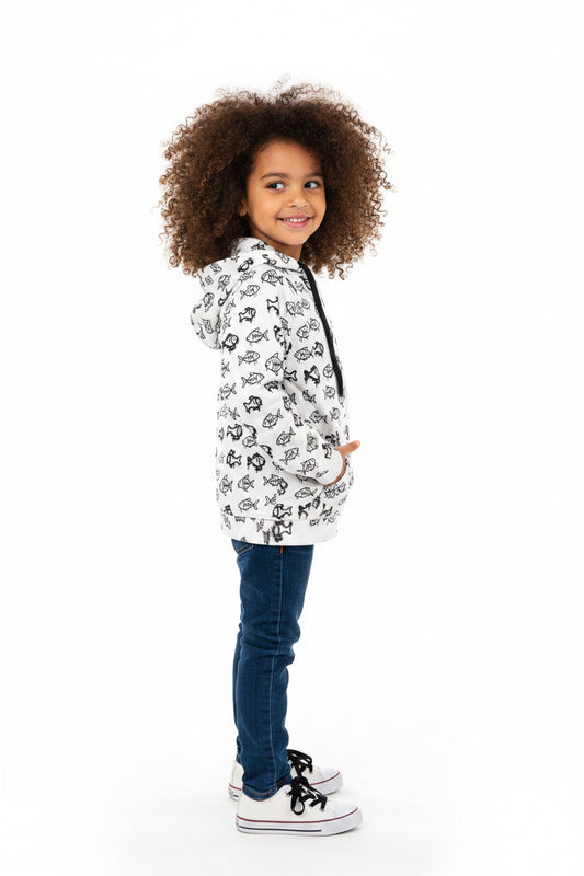 Jedi Zippered Hooded Sweatshirt - Stamp