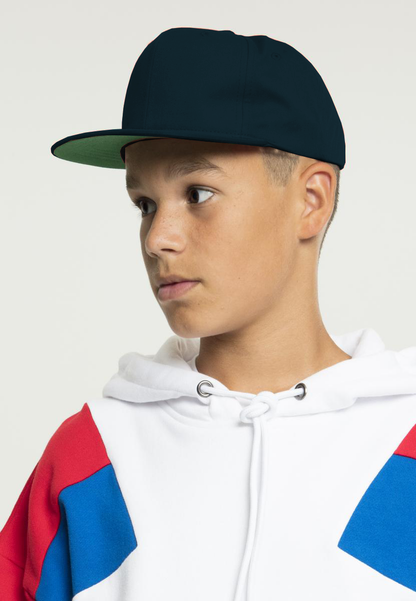 Pro-Style Twill Snapback Youth Cap - Navy/Green - Stafu Pro Series