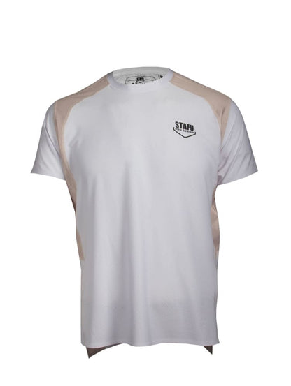 Reeftech Kısa Kollu Performans T-Shirt - Beyaz - Toprak - Stafu Pro Series