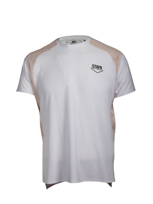 Reeftech Kısa Kollu Performans T-Shirt - Beyaz - Toprak - Stafu Pro Series