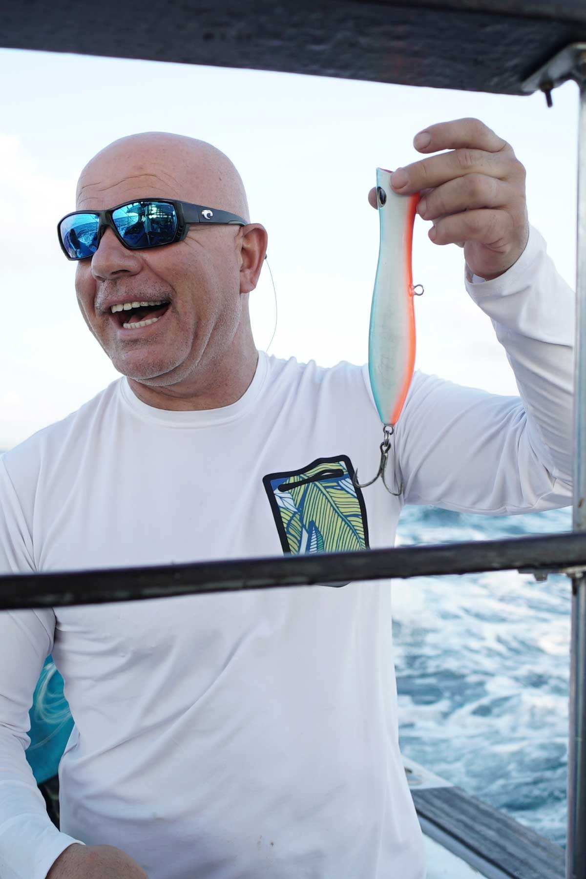 Apex Men's Long Sleeve Crew Neck Fisherman Sailor White UV Protected Shirt