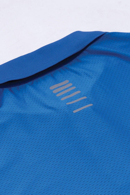 League UV Korumalı Performans Polo Yaka T-shirt - Blue - Stafu Pro Series