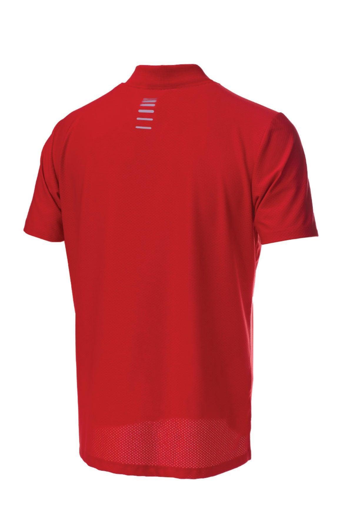 League UV Korumalı Performans Polo Yaka T-shirt - Red - Stafu Pro Series